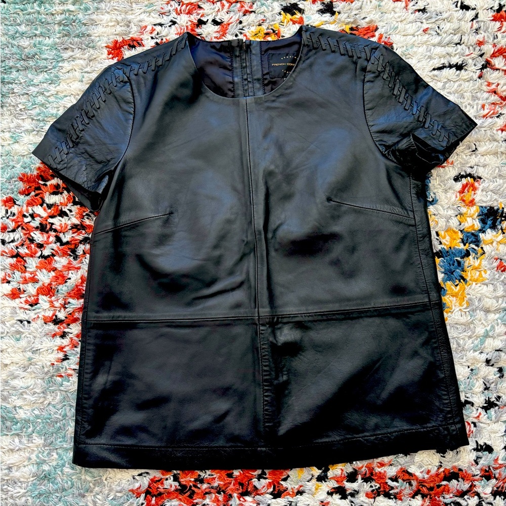 French Connection Leather TShirt